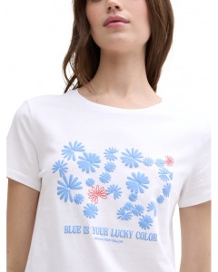 Футболка DENIM women's T-shirt 1045417-20000 Tom Tailor L Білий 1045417-20000