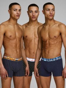 Труси-боксери 3шт 12151351Black Jack&Jones M Чорний,Темно-синій 12151351BLACK