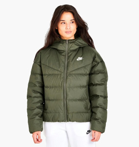 Куртка жіноча Nike Sportswear Storm-Fit Windrunner Down Hooded Jacket Green DQ5903-222