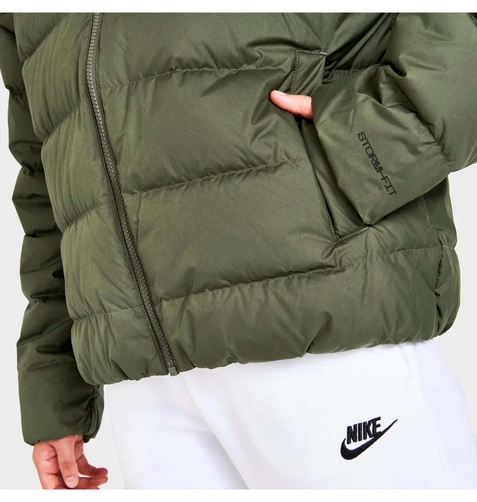 Куртка жіноча Nike Sportswear Storm-Fit Windrunner Down Hooded Jacket Green DQ5903-222