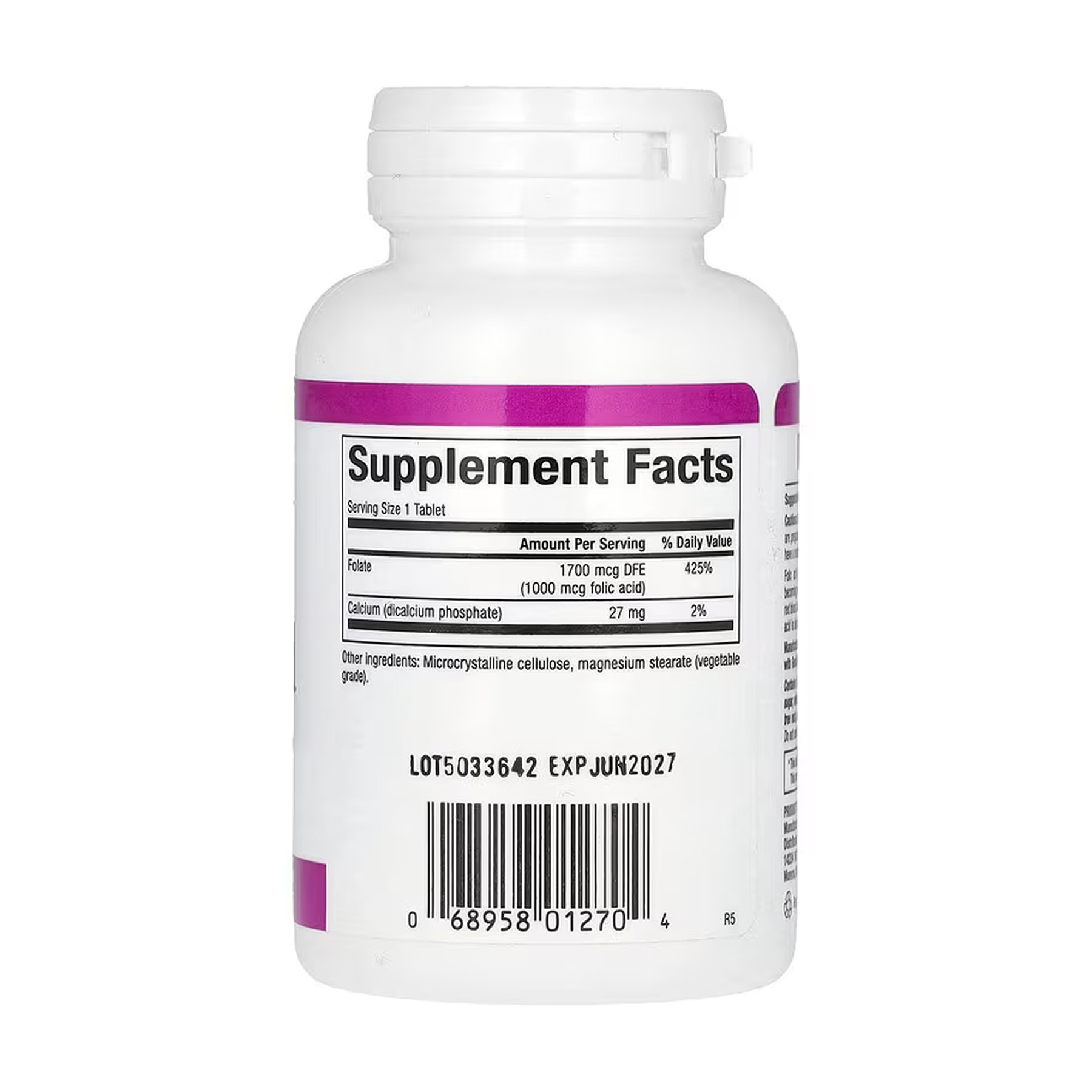 Таблетки Natural Factors Folic Acid 1mg - 90 tabs 2023-10-5741