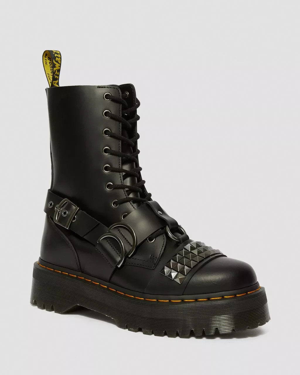 Черевики Dr. Martens Jadon Zip HI Stud Black Smooth 25761001