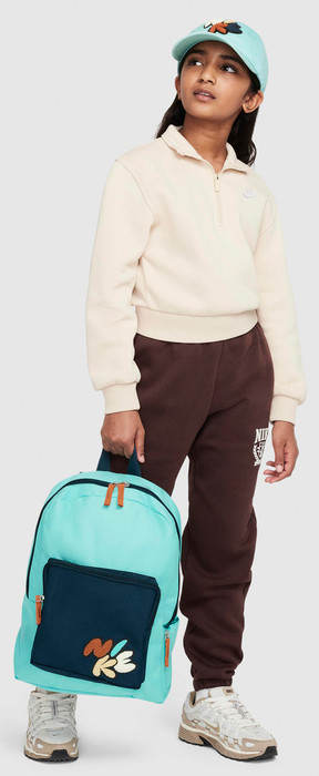 Рюкзак Nike Y NK CLASSIC BKPK - BUBBLE 16L бірюзовий, темно-синій Діт 38x28x13 см FZ7254-300