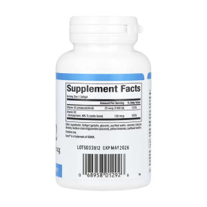 Софт гелеві капсули Natural Factors Vitamin D3 & K2 25 mcg (1000 IU) & 120 mcg - 120 softgels 2023-10-6544