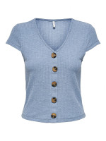 Блуза ONLNELLA S/S BUTTON TOP NOOS JRS 15181030 Faded Denim ONLY L Блакитний 15181030FadedDenim