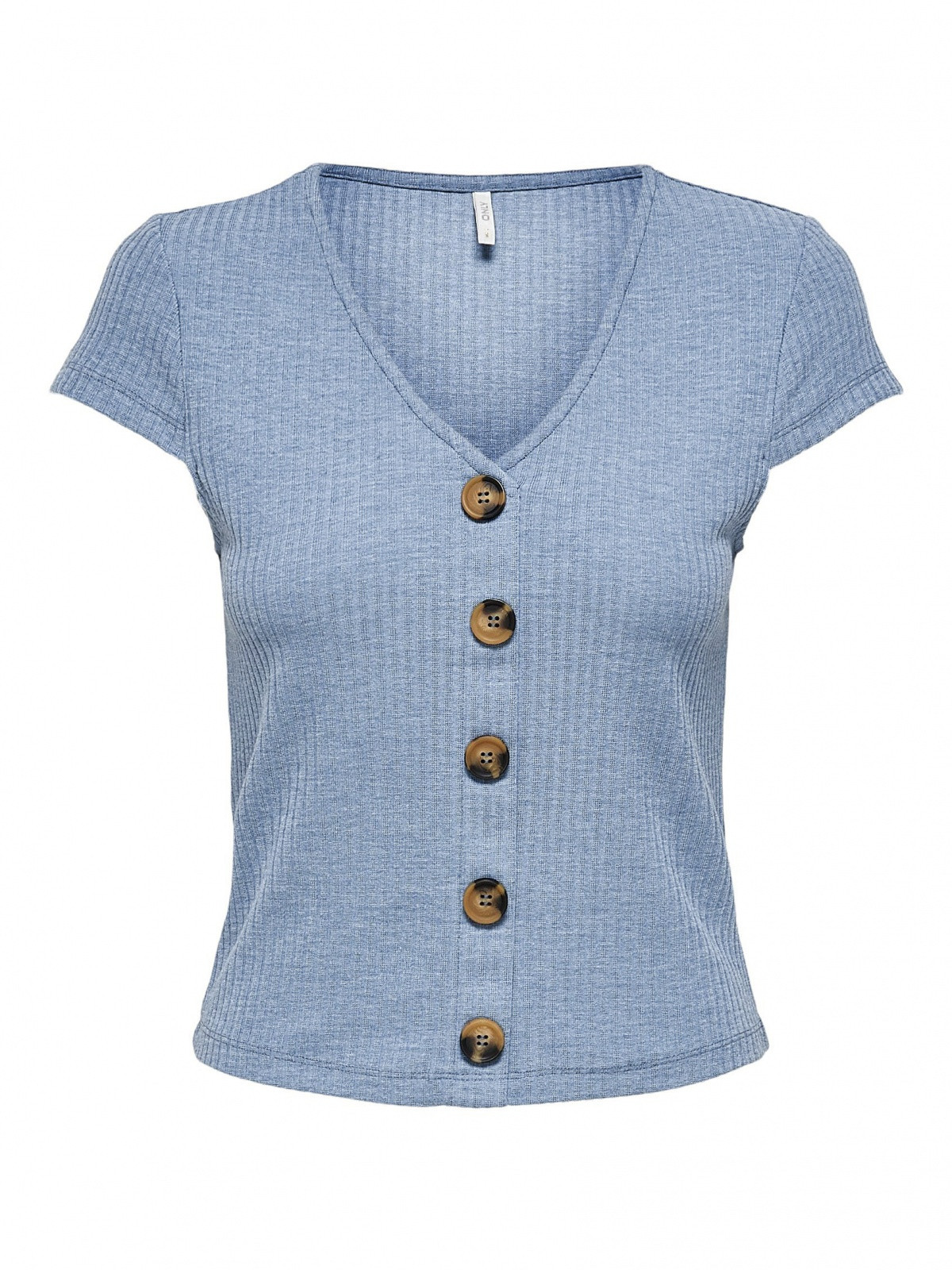 Блуза ONLNELLA S/S BUTTON TOP NOOS JRS 15181030 Faded Denim ONLY L Блакитний 15181030FadedDenim