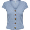 Блуза ONLNELLA S/S BUTTON TOP NOOS JRS 15181030 Faded Denim ONLY L Блакитний 15181030FADEDDENIM
