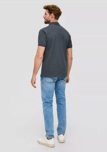 Поло cotton piqué polo shirt 2138262.9581 s.Oliver L Темно-сірий 2138262.9581