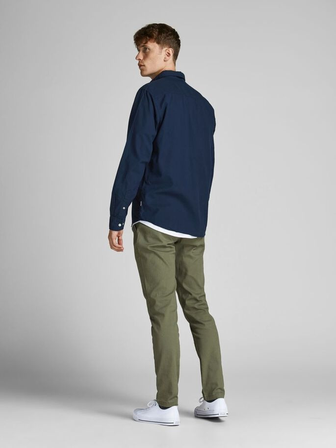 Сорочка JJEOXFORD SHIRT L/S S21 NOOS 12182486-Navy Blazer Jack&Jones L Темно-синій 12182486-NAVY BLAZER-FIT: