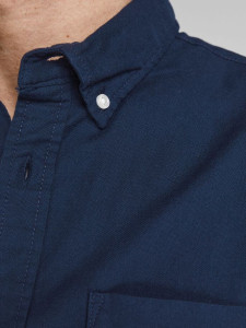 Сорочка JJEOXFORD SHIRT L/S S21 NOOS 12182486-Navy Blazer Jack&Jones L Темно-синій 12182486-NAVY BLAZER-FIT: