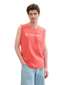 Майка Tanktop with a logo print 1041866ХХ26202 Tom Tailor L Кораловий 1041866ХХ26202