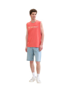 Майка Tanktop with a logo print 1041866ХХ26202 Tom Tailor L Кораловий 1041866ХХ26202