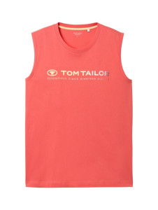 Майка Tanktop with a logo print 1041866ХХ26202 Tom Tailor L Кораловий 1041866ХХ26202