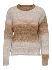 Пуловер ONLGRACE LIFE L/S PULLOVER EX KNT 15231323-Toasted Coconut-Detail:W. MELANGE ONLY M Коричнев 15231323-Toasted Coconut-