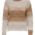 Пуловер ONLGRACE LIFE L/S PULLOVER EX KNT 15231323-Toasted Coconut-Detail:W. MELANGE ONLY M Коричнев 15231323-Toasted Coconut-