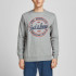 Толстовка JJBRAT SWEAT CREW NECK 12201404-Light Grey Melange-Print:Navy Blazer Jack&Jones XXL Сірий 12201404-Light Grey Melan