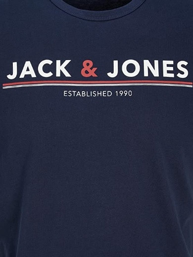 Футболка JACMONT TEE SS LW 12205227-Navy Blazer Jack&Jones L Темно-синій 12205227-NAVY BLAZER