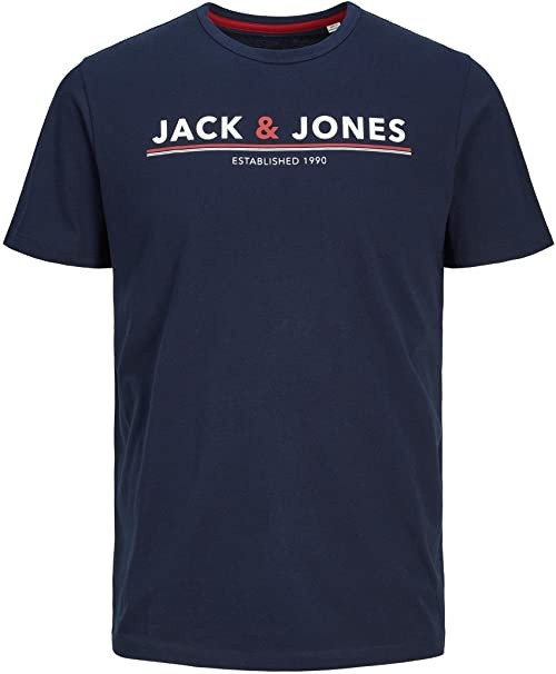 Футболка JACMONT TEE SS LW 12205227-Navy Blazer Jack&Jones L Темно-синій 12205227-NAVY BLAZER