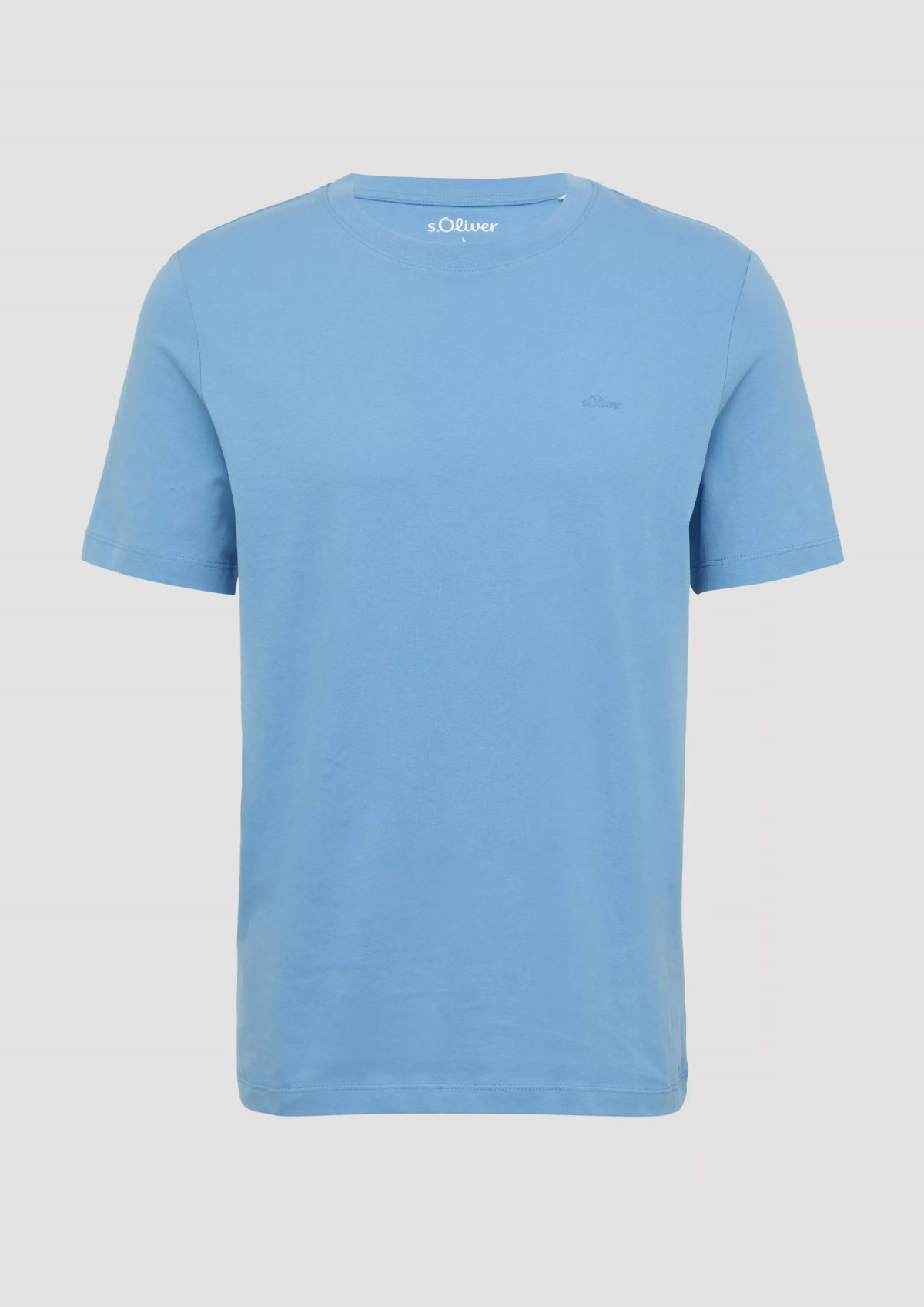 Футболка T-Shirt mit Crew Neck 2165525.5510 s.Oliver L Блакитний 2165525.5510