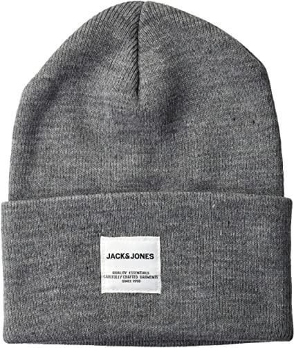 Шапка JACLONG KNIT BEANIE NOOS 12150627-Grey Melange Jack&Jones ONE SIZE Сірий 12150627-GREY MELANGE