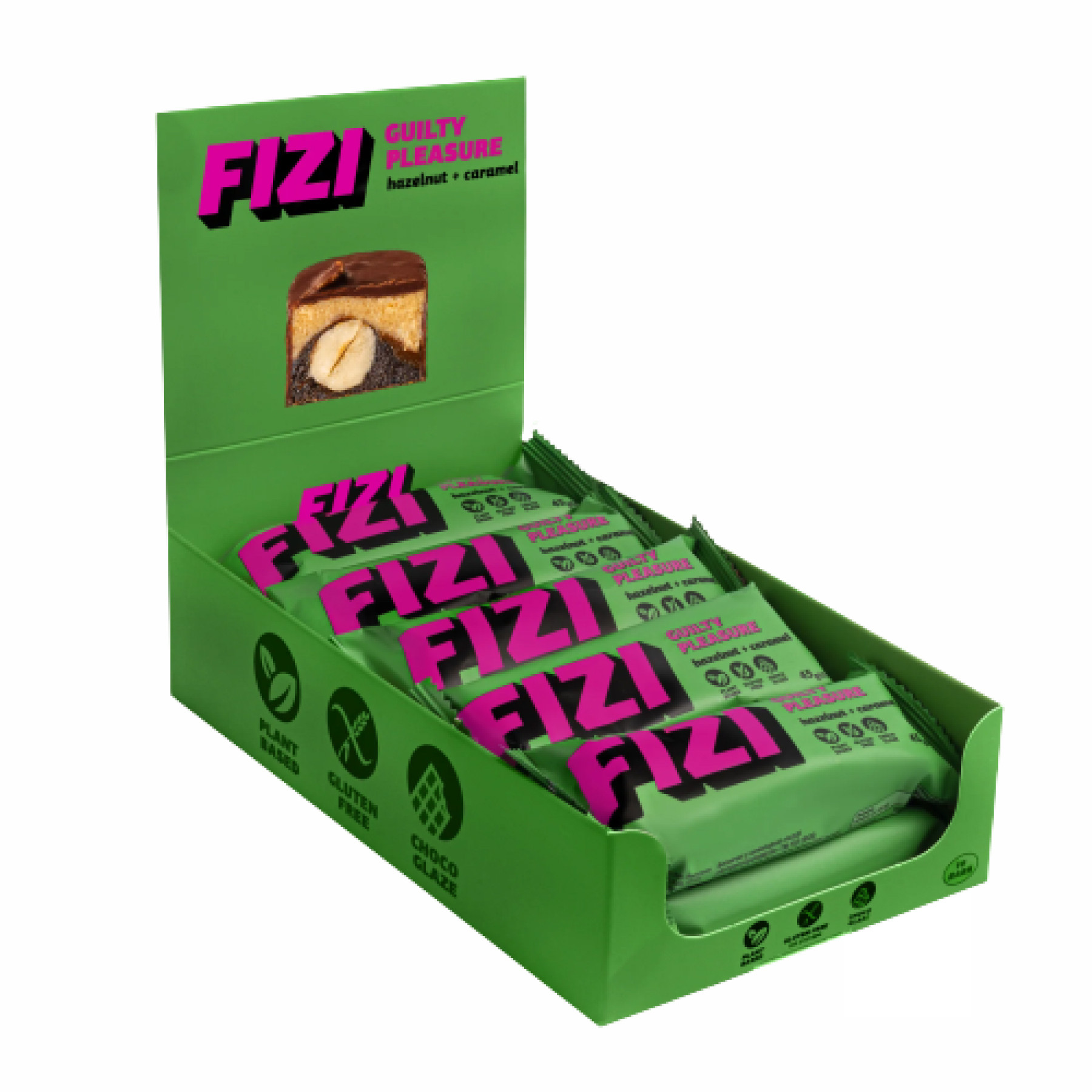 Софт гелеві капсули FIZI Chocolate Bar - 10х45g Hazelnut-Caramel 2022-10-0337