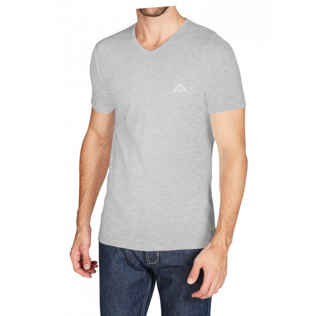 Футболка Kappa T-shirt Mezza Manica Scollo V сірий Чол L K1315 GRIGIOUNITO