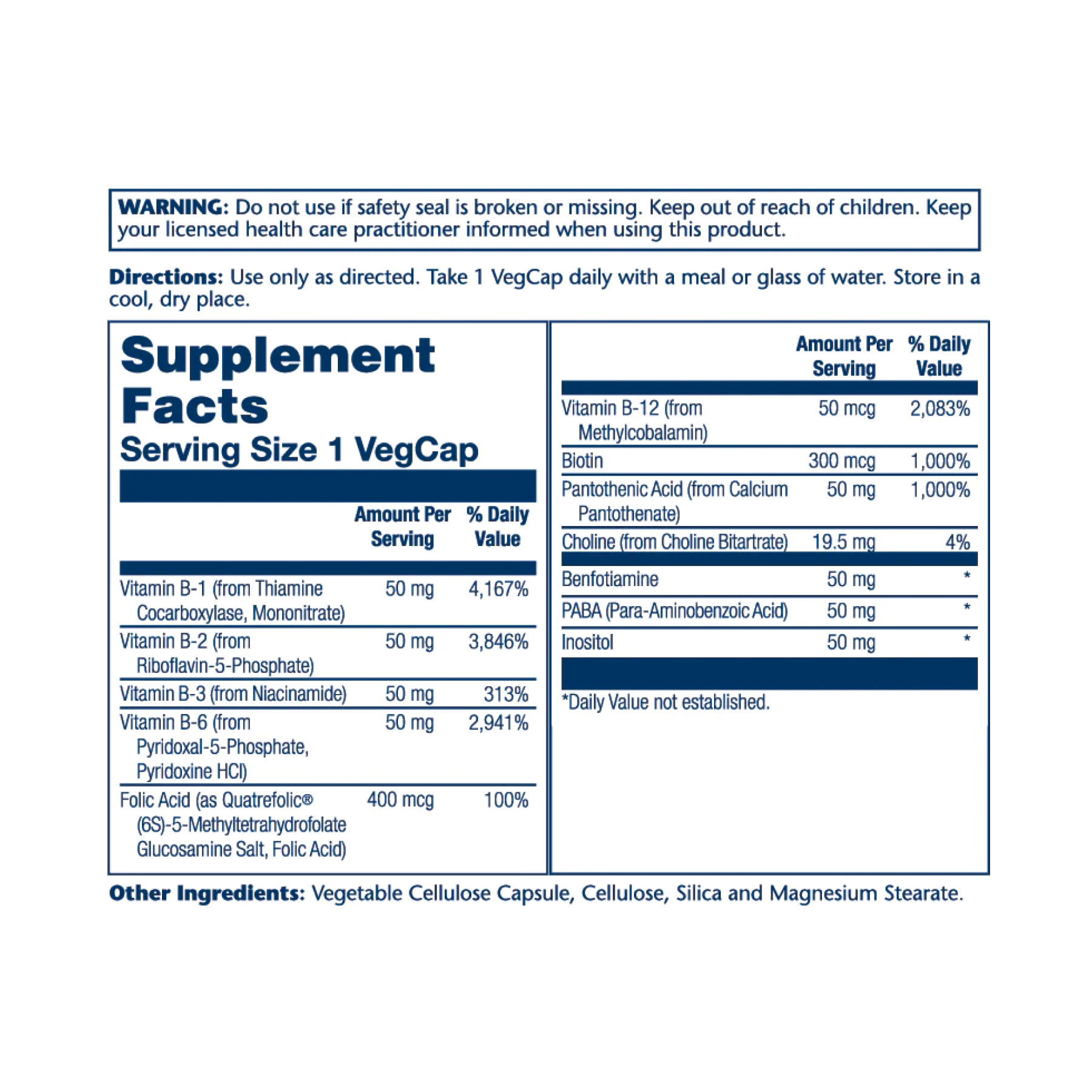 Капсули Solaray Methyl B-Complex 50mg - 60 vcaps 2023-10-2421