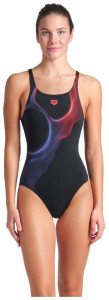 Купальник закритий для жінок Arena RIPPLES SWIMSUIT U BACK B чорний Жін 38 009500-590