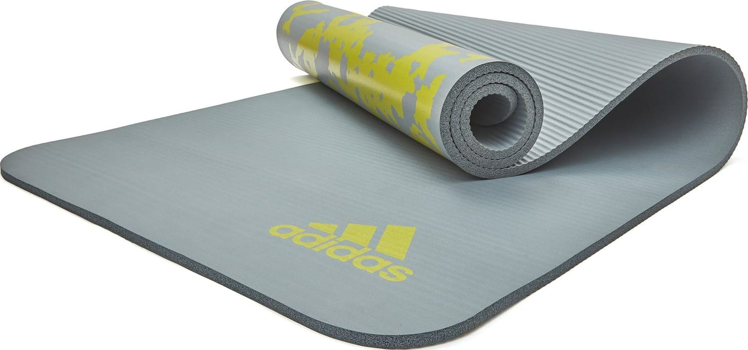 Килимок для йоги Adidas Tie-Dye Yoga Mat сірий, жовтий 183 х 61 х 1 см (ADYG-10200GR) ADYG-10200GR