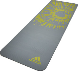 Килимок для йоги Adidas Tie-Dye Yoga Mat сірий, жовтий 183 х 61 х 1 см (ADYG-10200GR) ADYG-10200GR