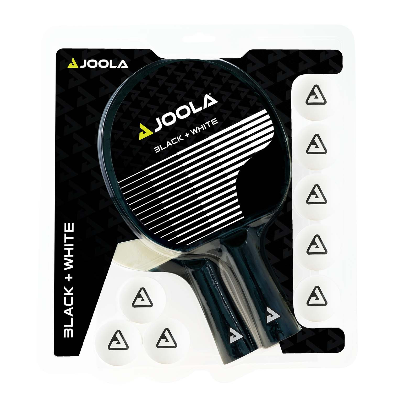 Набір для настільного тенісу Joola TTET BLACK+WHITE 2 ракетки + 8 м'ячів (jset5) jset5