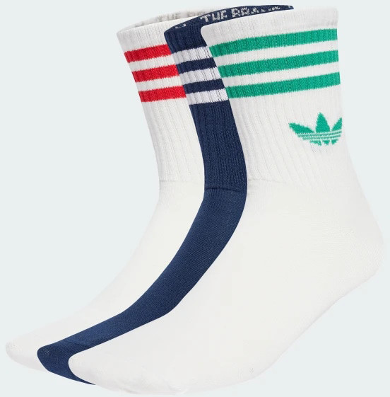 Шкарпетки Adidas 3S CREW S 3P білий, темно-синій Уні L (43-45) JV7408