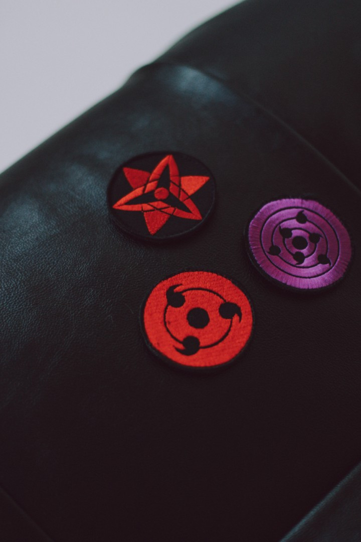 Шеврон патч комплект на липучці Наруто 10pt Червоний+Черный+Фіолетовий (98422) 10PT