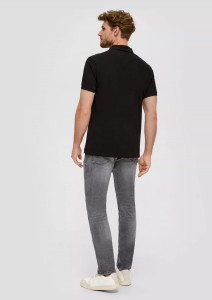 Поло cotton piqué polo shirt 2138262.9999 s.Oliver L Чорний 2138262.9999