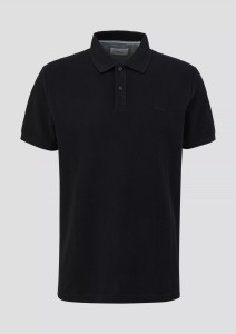 Поло cotton piqué polo shirt 2138262.9999 s.Oliver L Чорний 2138262.9999