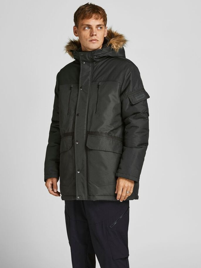 Куртка JJEGLOBE PARKA STS 12194323-Black Jack&Jones M Чорний 12194323-Black