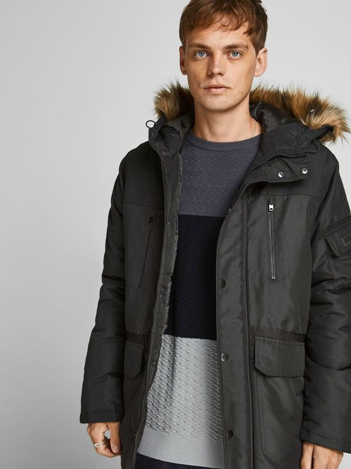 Куртка JJEGLOBE PARKA STS 12194323-Black Jack&Jones M Чорний 12194323-Black