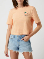 Футболка ONLFRUITY LIFE S/S STRIPE TOP BOX JRS 15231612 Mock Orange - BRIGHT WHITE + PEACH ONLY L По 15231612MockOrange-BRIGHT