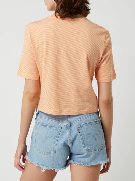 Футболка ONLFRUITY LIFE S/S STRIPE TOP BOX JRS 15231612 Mock Orange - BRIGHT WHITE + PEACH ONLY L По 15231612MockOrange-BRIGHT