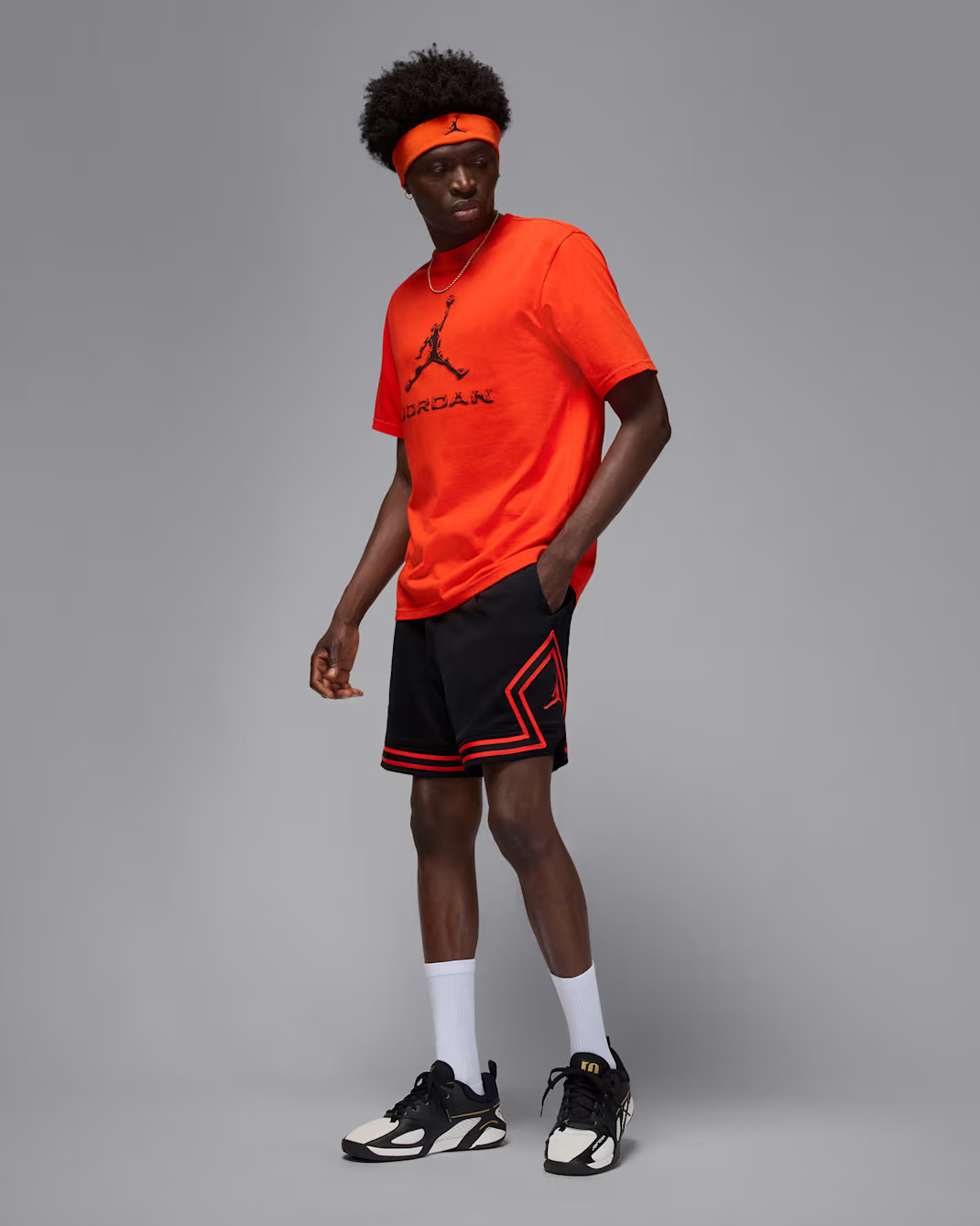 Футболка чоловіча Air Jordan Df Jd Sprt Band Ss Crew Orange HQ9091-891
