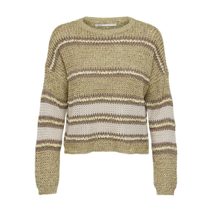 Пуловер ONLINA L/S PULLOVER CC KNT 15229820-Mellow Yellow-Detail:W. PUMICE STONE / TO ONLY L Бежевий 15229820-Mellow Yellow-De