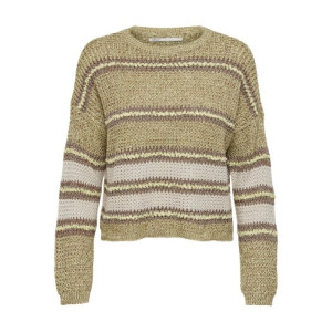 Пуловер ONLINA L/S PULLOVER CC KNT 15229820-Mellow Yellow-Detail:W. PUMICE STONE / TO ONLY L Бежевий 15229820-MELLOW YELLOW-DE