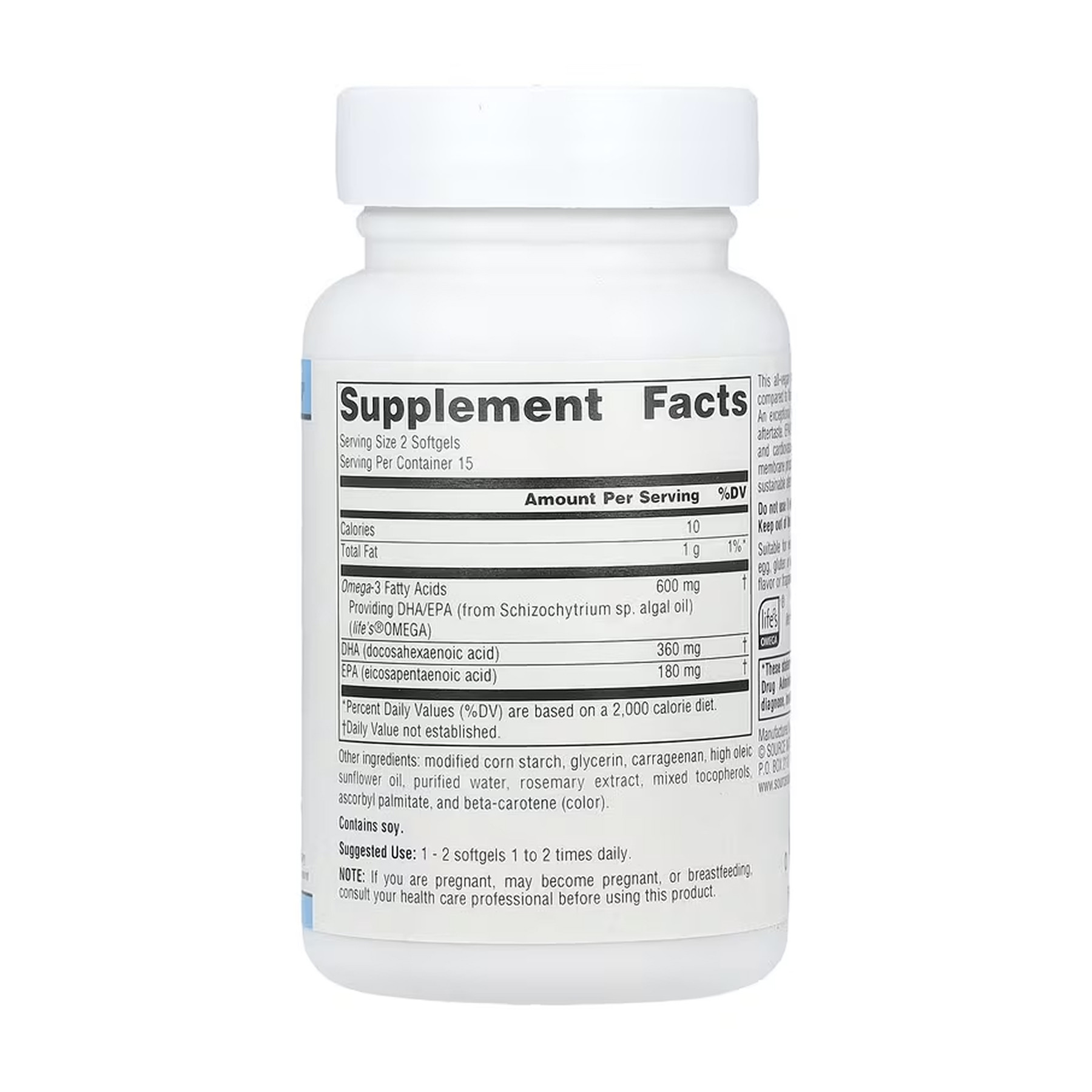 Софт гелеві капсули Source Naturals Vegan Omega-3s EPA-DHA 300 mg - 30 softgels 2023-10-6613