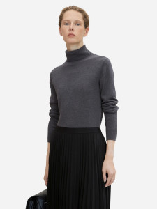 Гольф Knit basic turtleneck 1032589-30281 Tom Tailor L Темно-сірий 1032589-30281