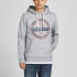 Толстовка JJBRAT SWEAT HOOD 12201406-Light Grey Melange-Print:Navy Blazer. Tru Jack&Jones L Сірий 12201406-Light Grey Melan