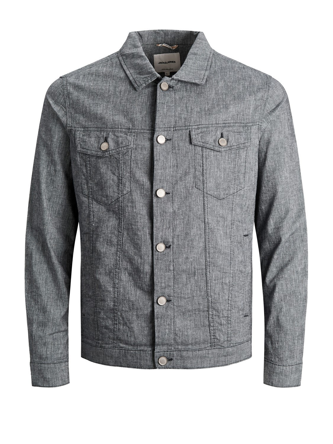 Піджак JJIALVIN JACKET AKM LINEN 12186918 Navy Blazer Jack & Jones M Темно-сірий 12186918NAVYBLAZER