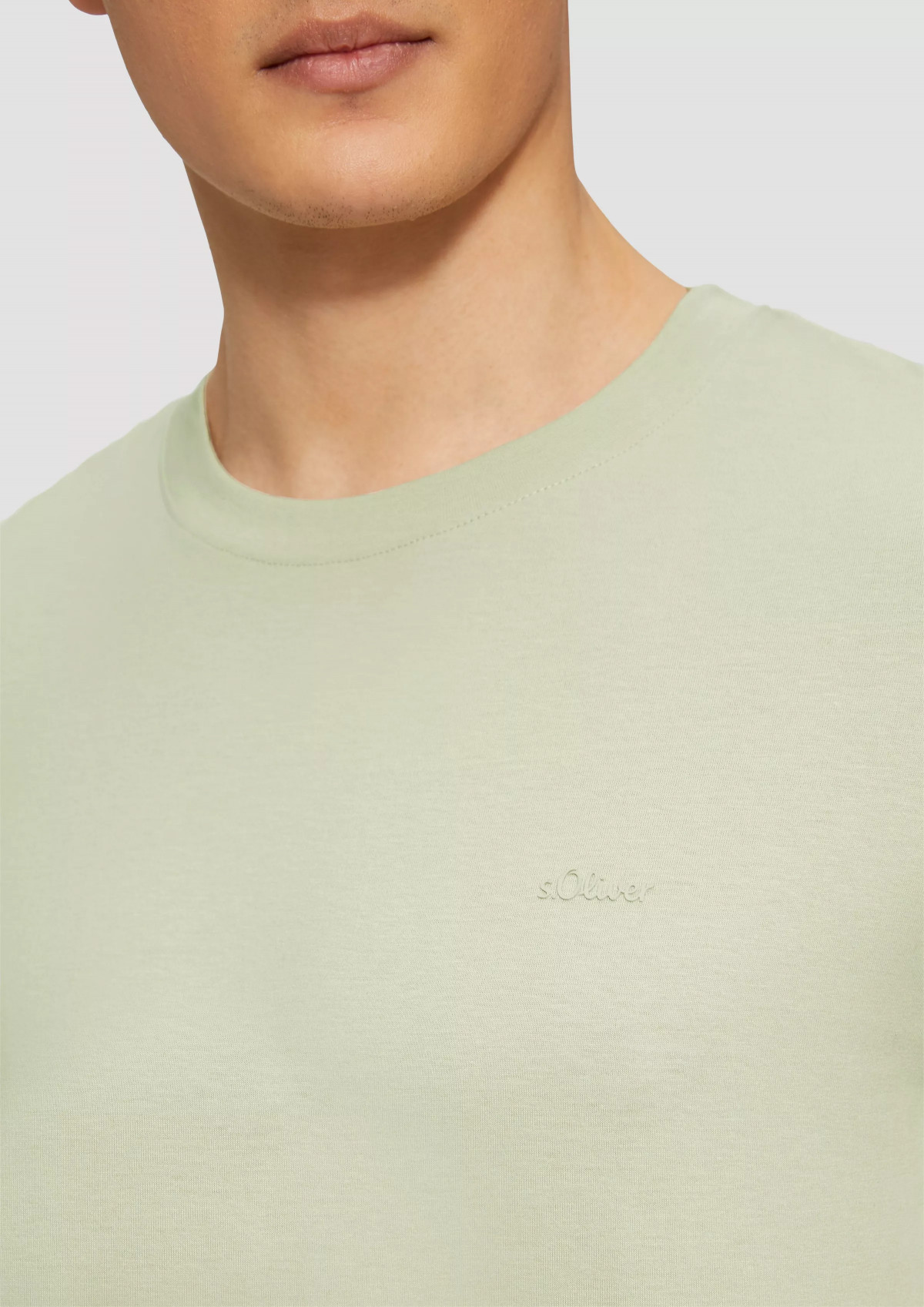 Футболка T-Shirt mit Crew Neck 2165525.8065 s.Oliver L Фісташковий 2165525.8065
