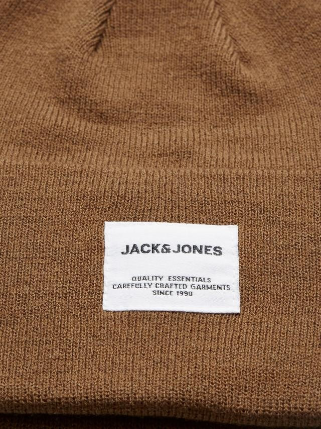 Шапка JACLONG KNIT BEANIE NOOS 12150627-Rubber Jack&Jones ONE SIZE Коричневий 12150627-Rubber