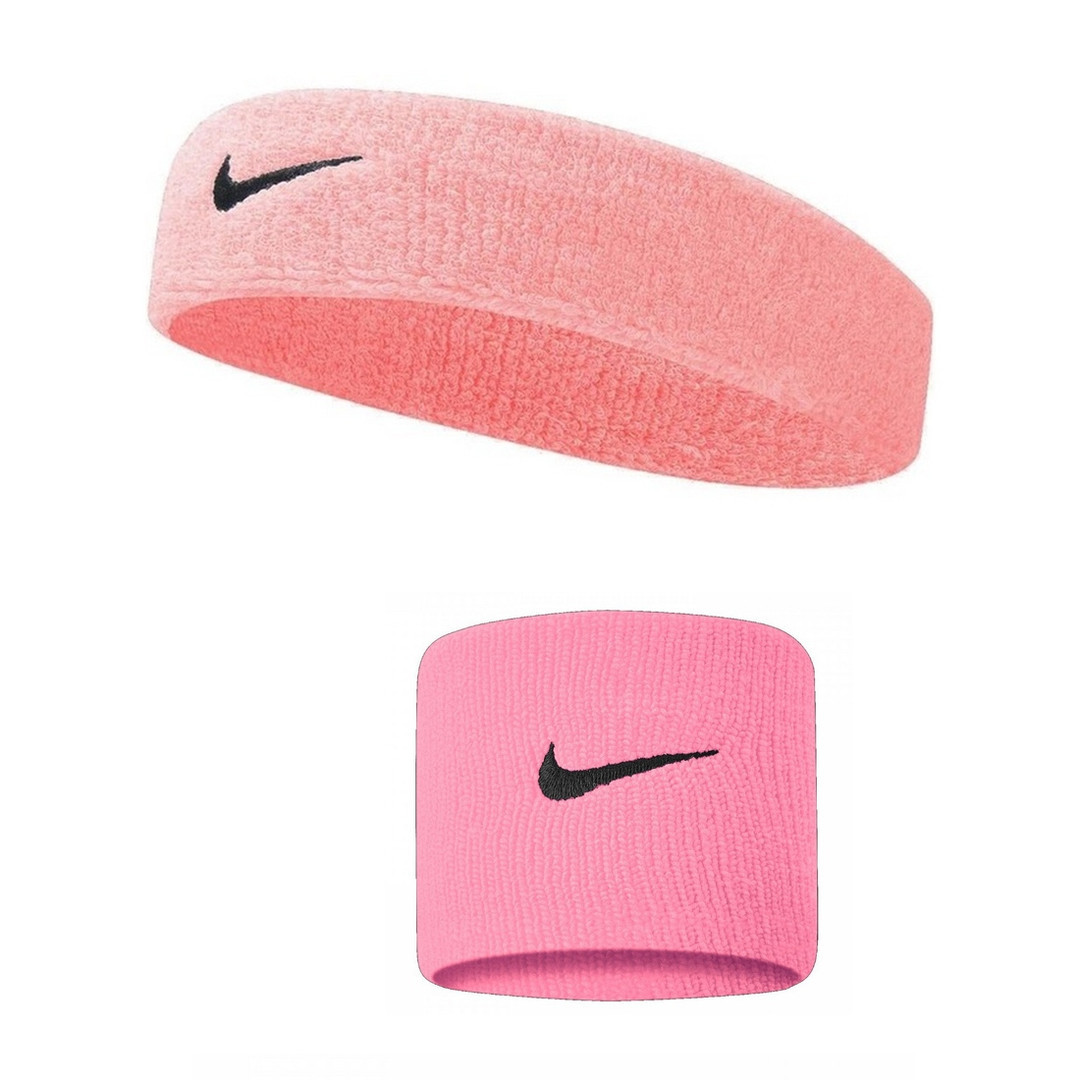 Комплект Nike повязка+напульсники нежно-розовый N0001544-N0001565-677 Ніжно-рожевий 1SIZE (95626) N0001544-N0001565-677