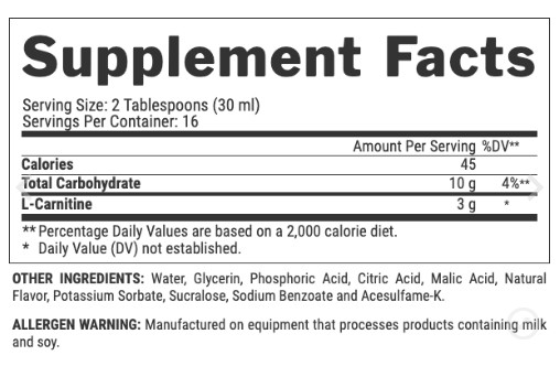 Рідина Liquid L-Carnitine 3000 - 480ml Orange Mango 2022-09-9942